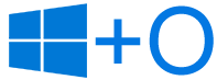 Windows key+O keyboard shortcut