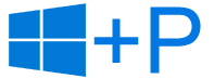 Windows key+P keyboard shortcut