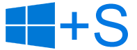 Windows key+S keyboard shortcut