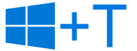 Windows key+T keyboard shortcut