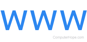WWW in blue lettering.