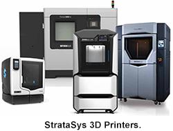 Photo: Four modern StrataSys 3D Printers.
