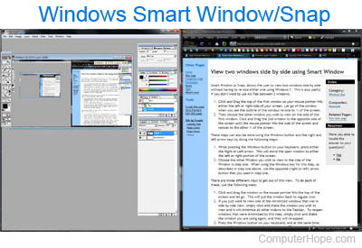 Windows 7 Smart Window